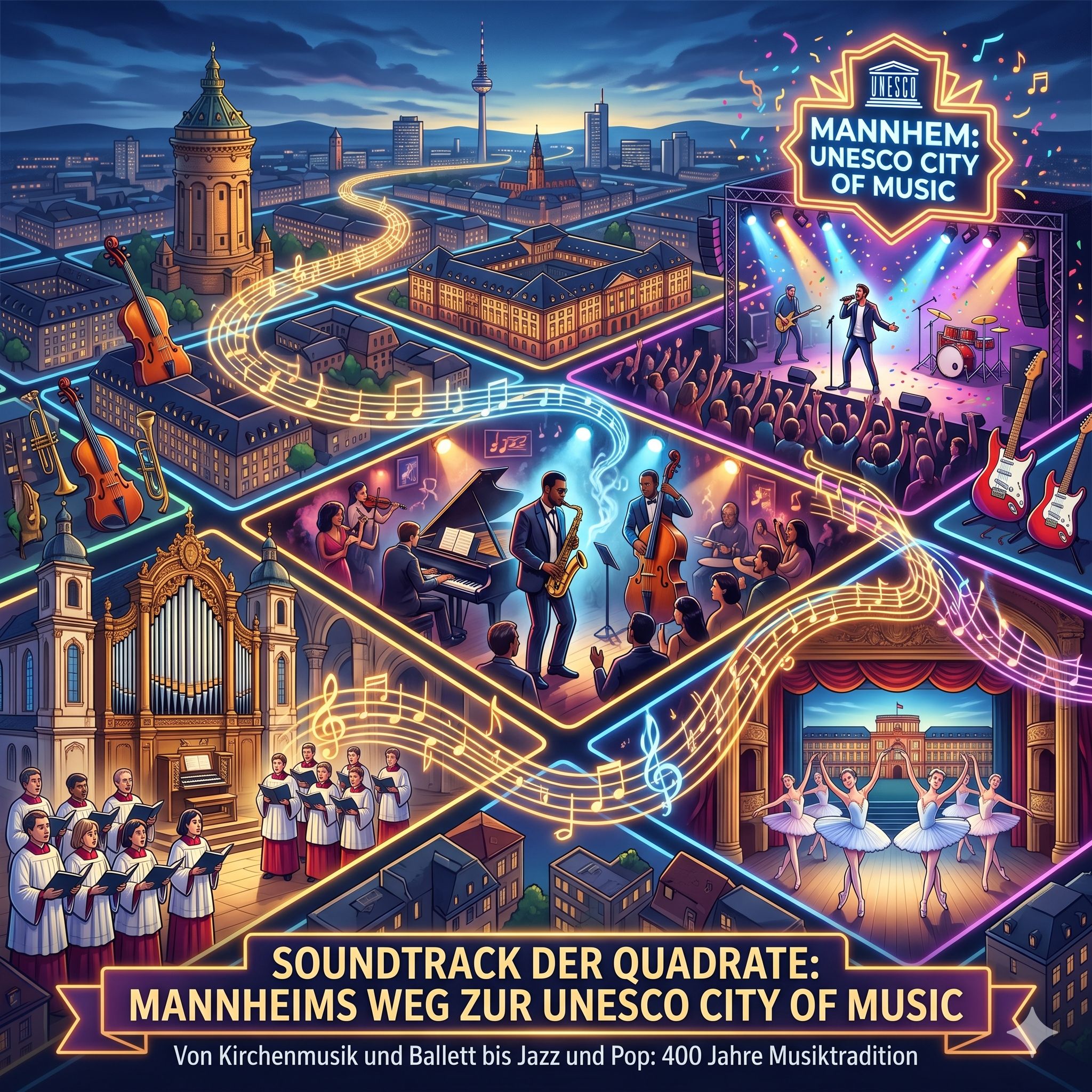 Mehr über den Artikel erfahren Soundtrack der Quadrate: Mannheims Weg zur UNESCO City of Music